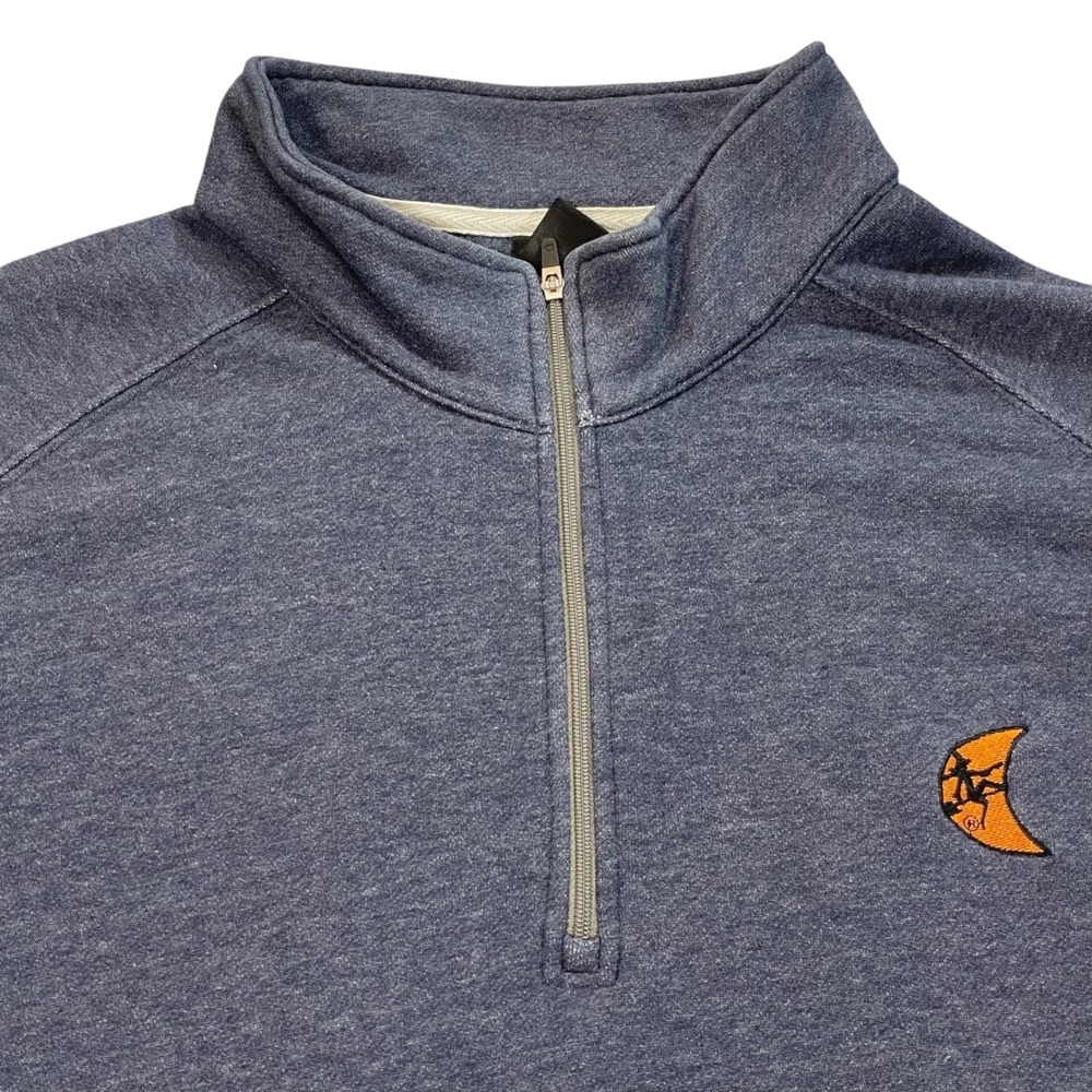 Dunning Golf Mens XL Blue Heather Quarter Zip Pullover Ditch Witch Logo
